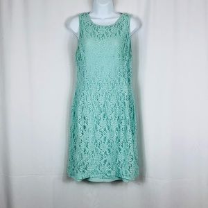 Ralph Lauren Lace overlay knit  sleeveless sheath dress M